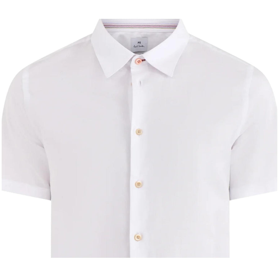 Paul Smith Causal Fit Short Sleeve White Shirt