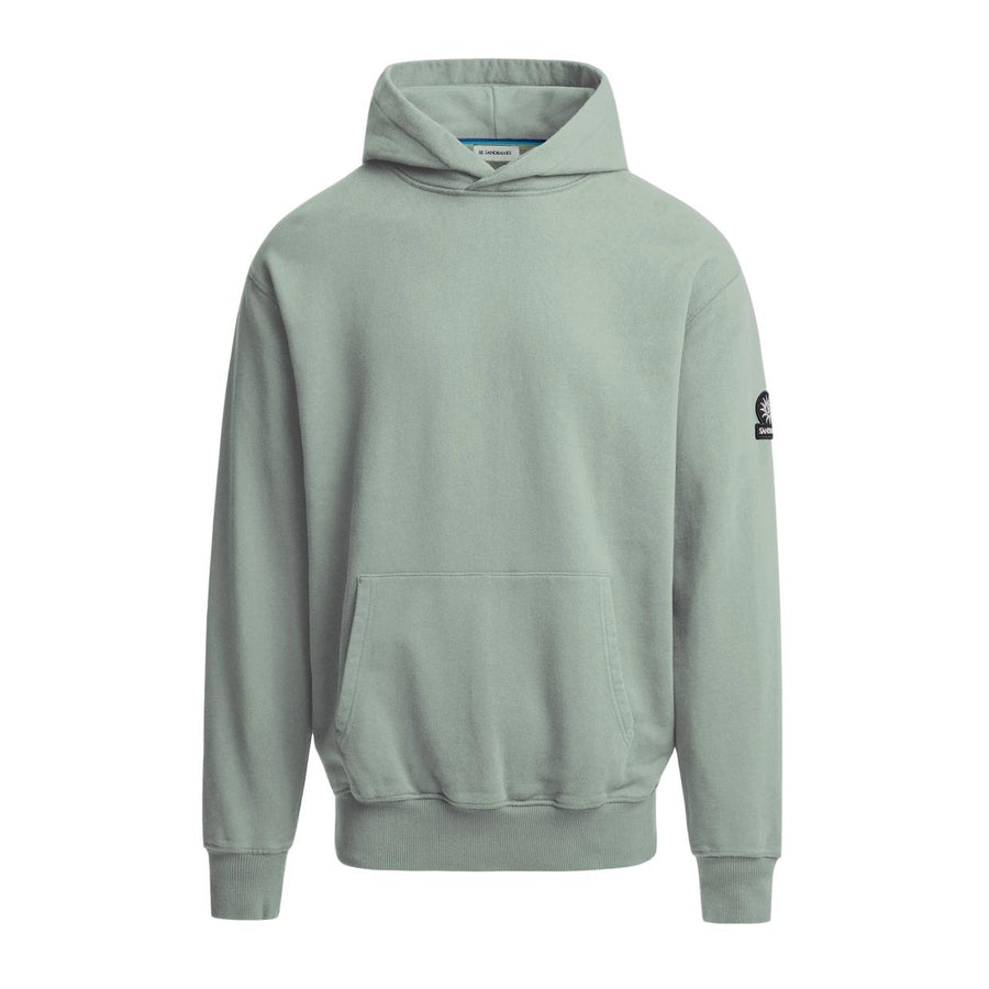 Sandbanks Logo Badge Sage Hoodie