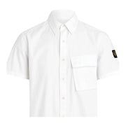 Belstaff Regular Fit Scale Short Sleeve White Shirt