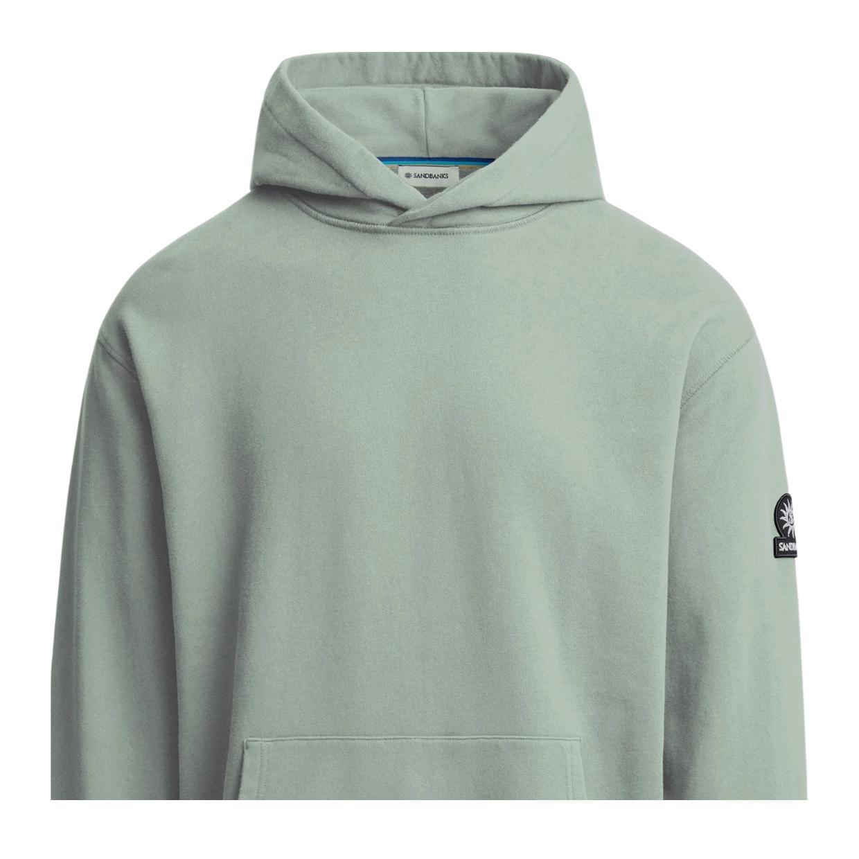 Sandbanks Logo Badge Sage Hoodie