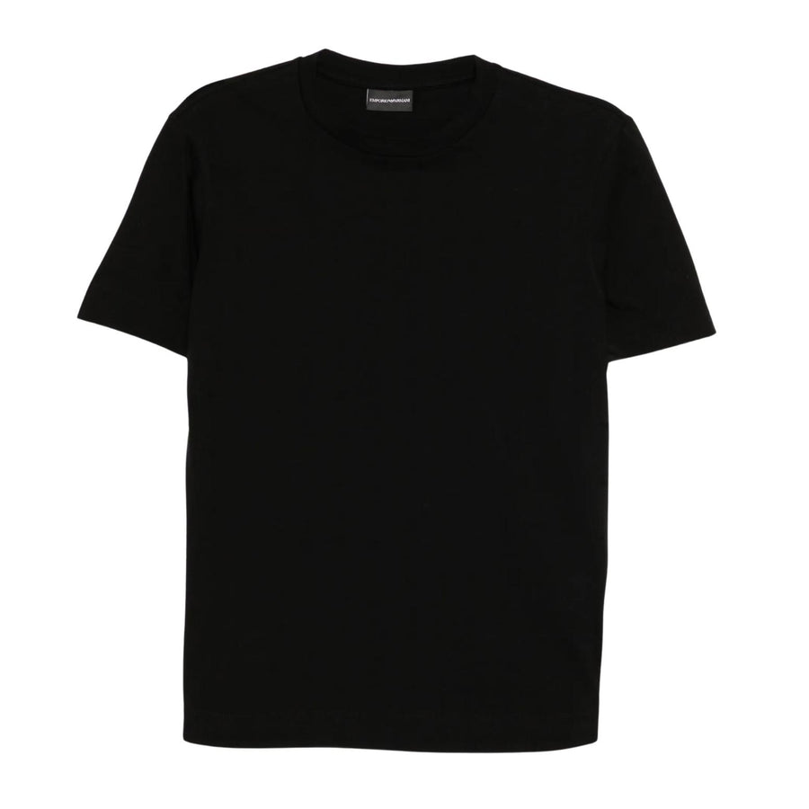 Emporio Armani All-Over Micro Eagle Jacquard Black T-Shirts