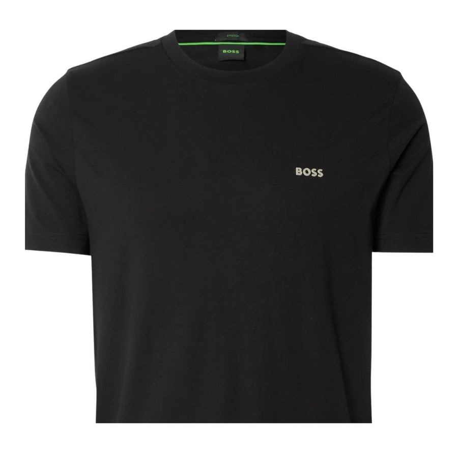 BOSS Contrast Logo Stretch Cotton Black T-Shirt