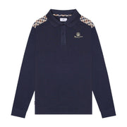 Aquascutum Active Stripes Piquet Navy Polo Shirts