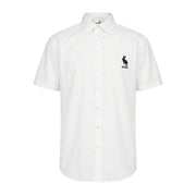 Love Moschino Embroidered Logo Cotton Poplin White Shirt