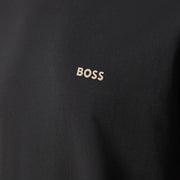 BOSS Contrast Logo Stretch Cotton Black T-Shirt