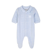 BOSS Baby Pale Blue Velvet Hat & Babygrow Set