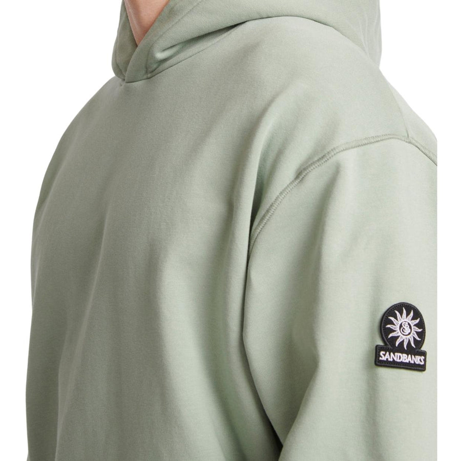 Sandbanks Logo Badge Sage Hoodie