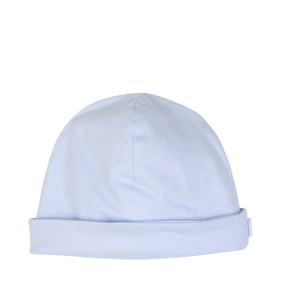 BOSS Baby Pale Blue Velvet Hat & Babygrow Set