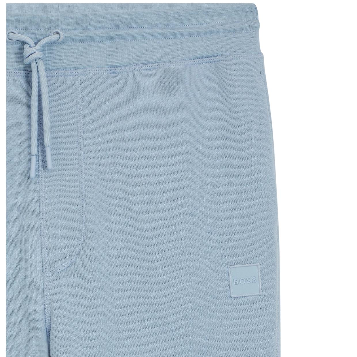 BOSS Logo Badge Sestart Light Blue Jogging Bottoms