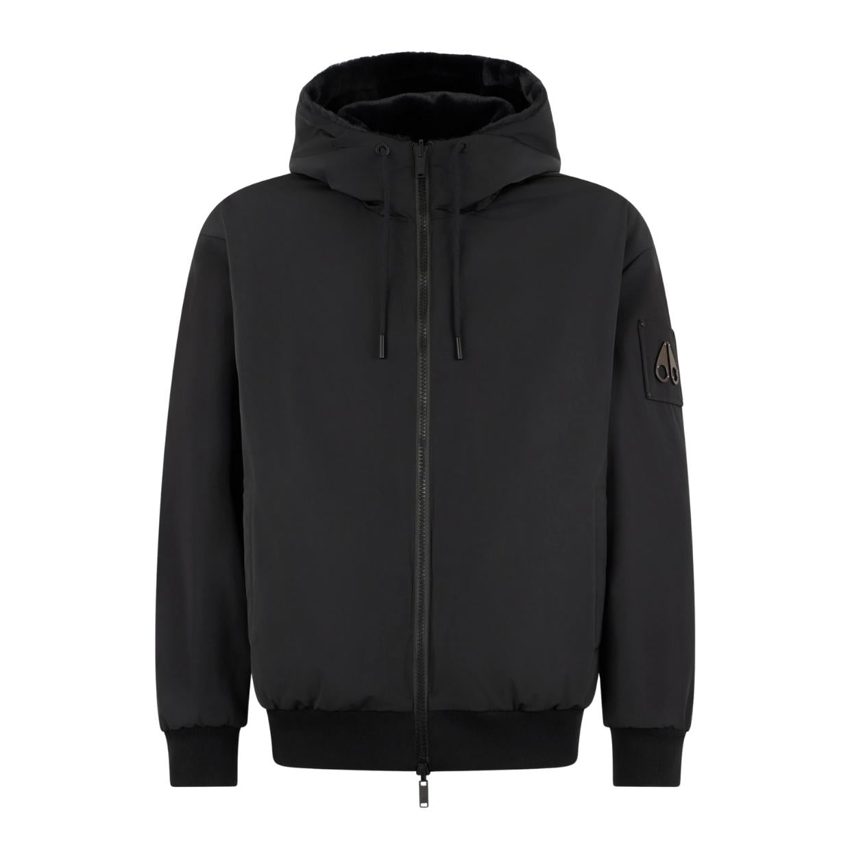 Moose Knuckles Roland Black Reversible Bunny Jacket