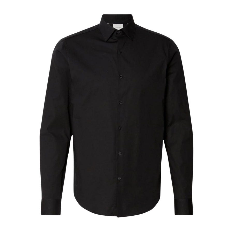 Calvin Klein Slim Fit Stretch Poplin Black Shirt