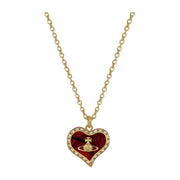 Vivienne Westwood Gold Copper Red Honey Crystal Petra Pendant