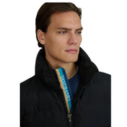 Sandbanks Tri-Colour Black Puffer Jacket