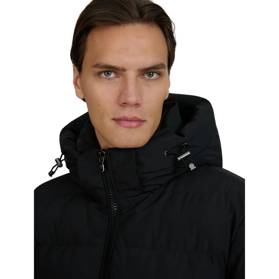 Sandbanks Tri-Colour Black Puffer Jacket
