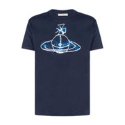 Vivienne Westwood Drawn Orb Navy T-Shirt