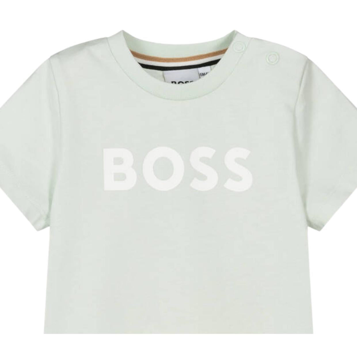 BOSS Baby Contrast Logo Short Sleeve Sprout Green T-Shirt