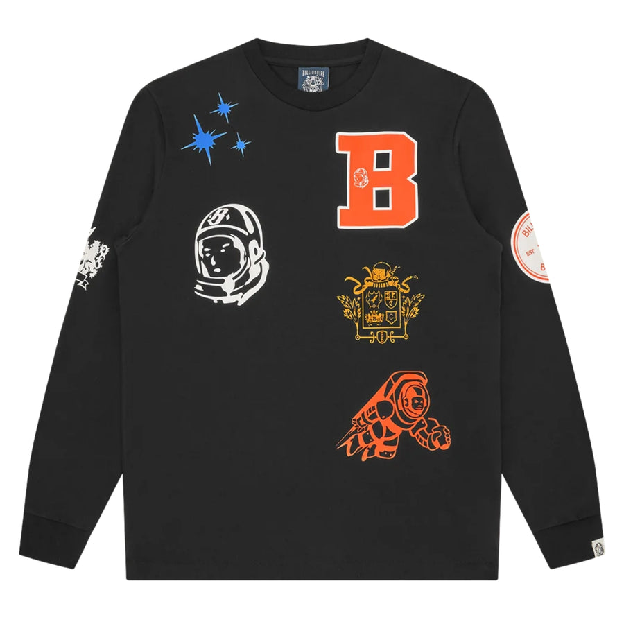 Billionaire Boys Club Multi Graphic Long Sleeve Black T-Shirt