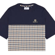 Aquascutum Active Piping Panel Navy T-Shirt