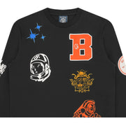 Billionaire Boys Club Multi Graphic Long Sleeve Black T-Shirt