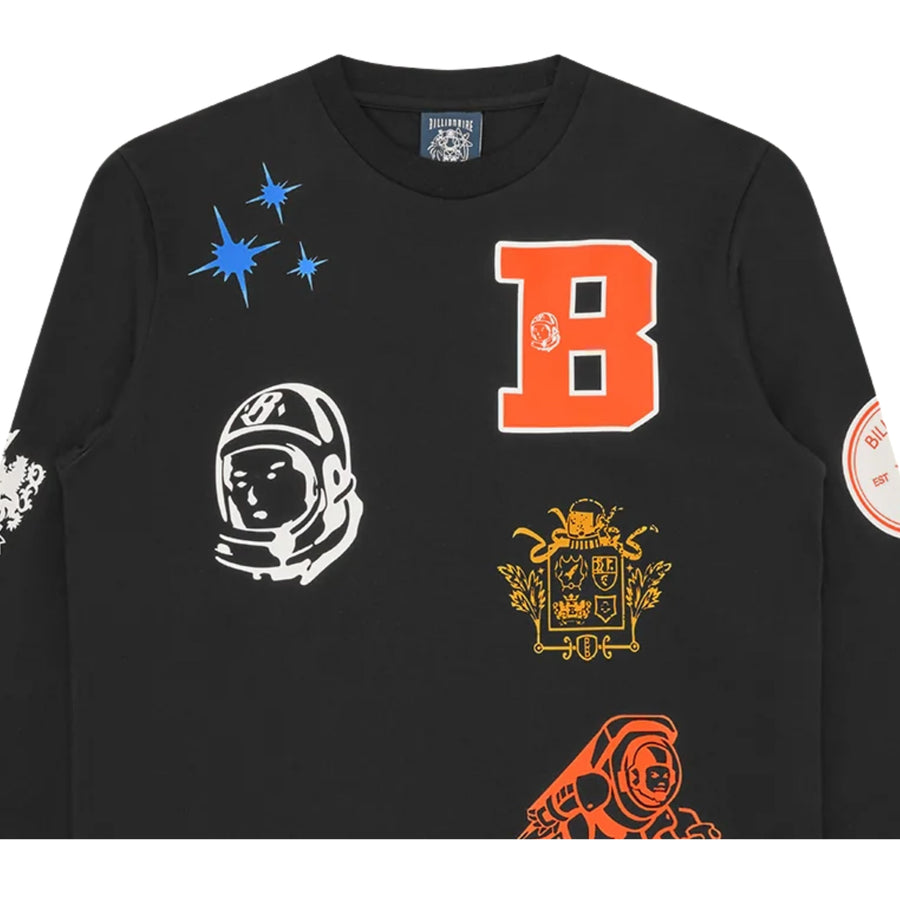 Billionaire Boys Club Multi Graphic Long Sleeve Black T-Shirt