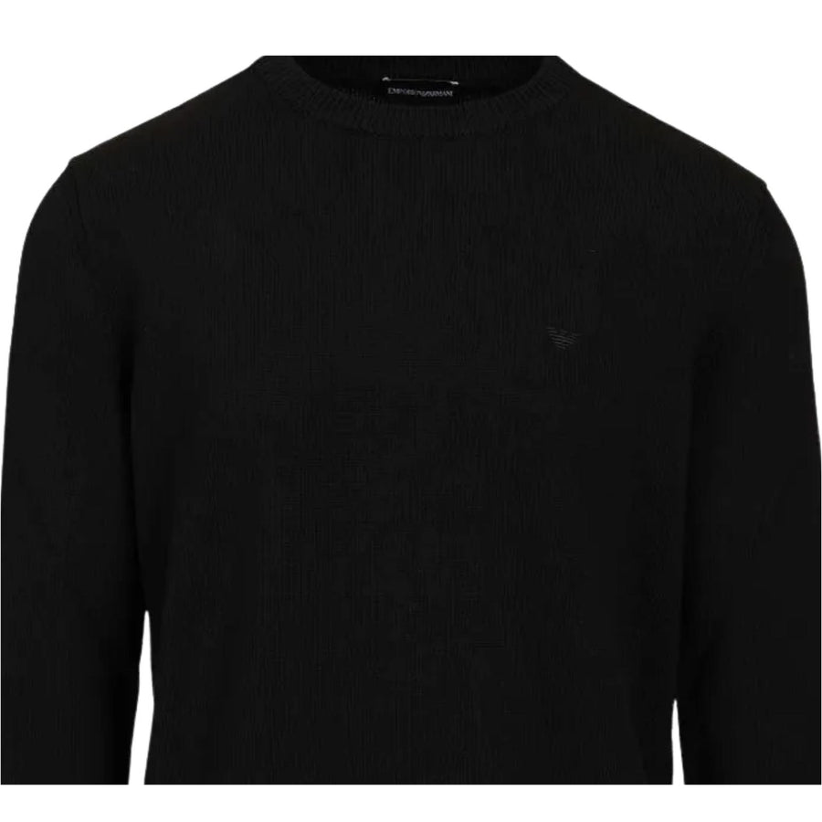 Emporio Armani Embroidered Logo Black Sweatshirt