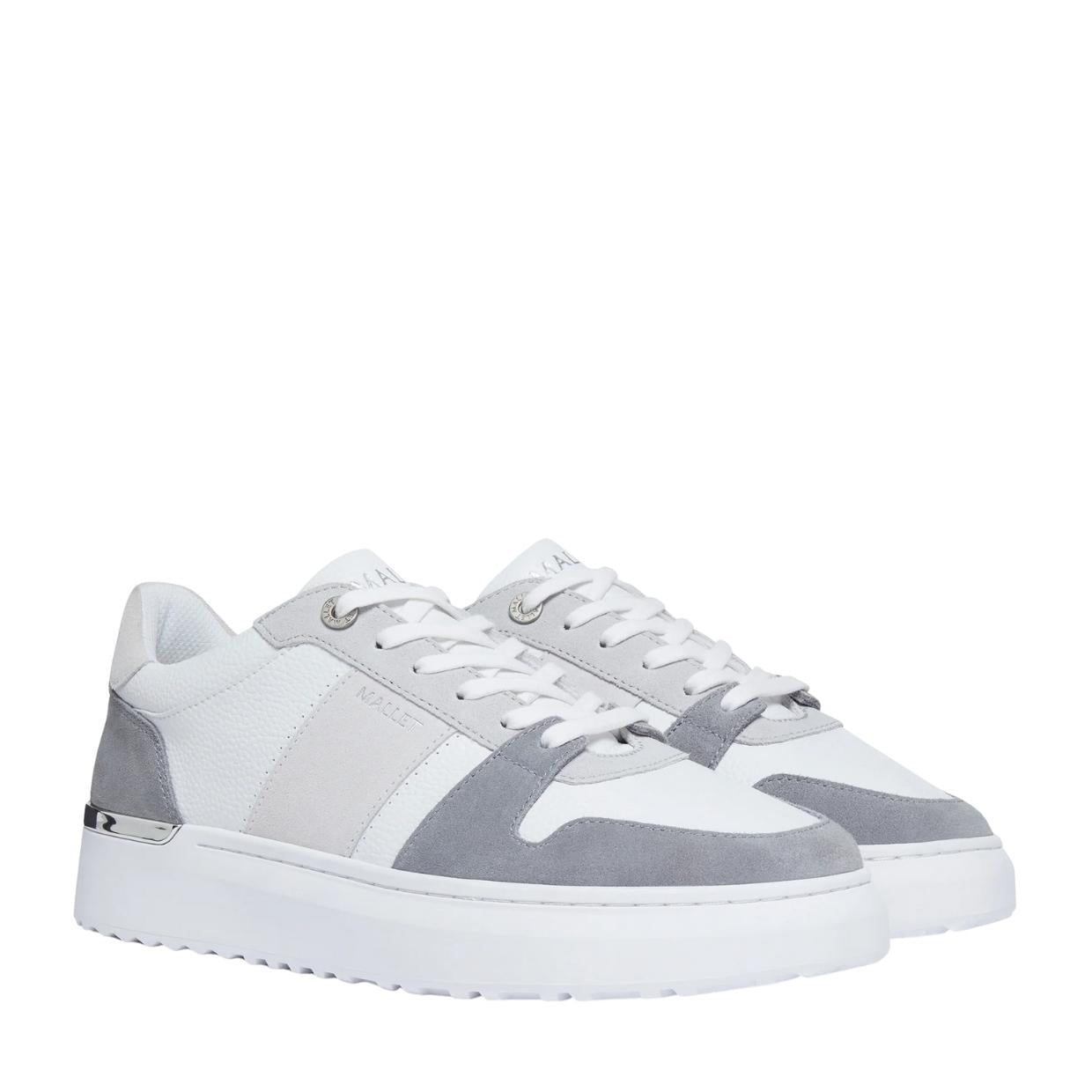 Mallet London Hoxton Lite White Grey Trainers