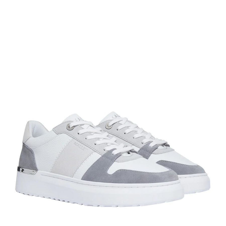Mallet London Hoxton Lite White Grey Trainers