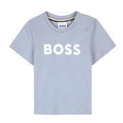 BOSS Baby Contrast Logo Short Sleeve Pale Blue T-Shirt