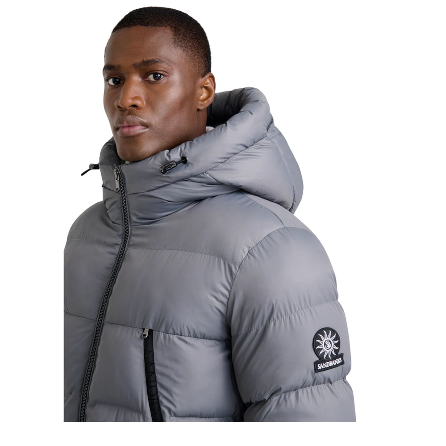 Sandbanks Ravine Charcoal grey Mid Puffer Jacket