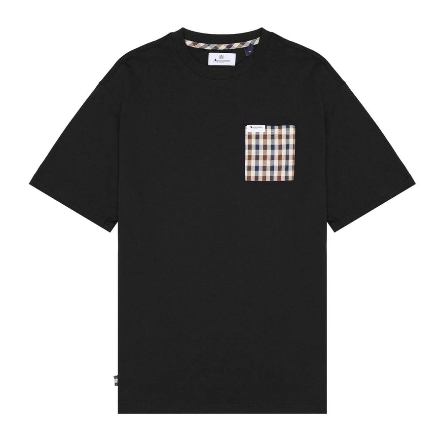 Aquascutum Active Iconic Pocket Black T-Shirt