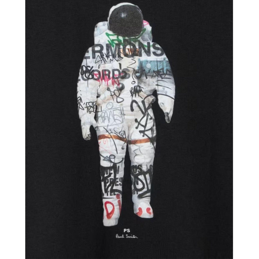 Paul Smith Regular Fit Astronaut Print Black T-Shirt