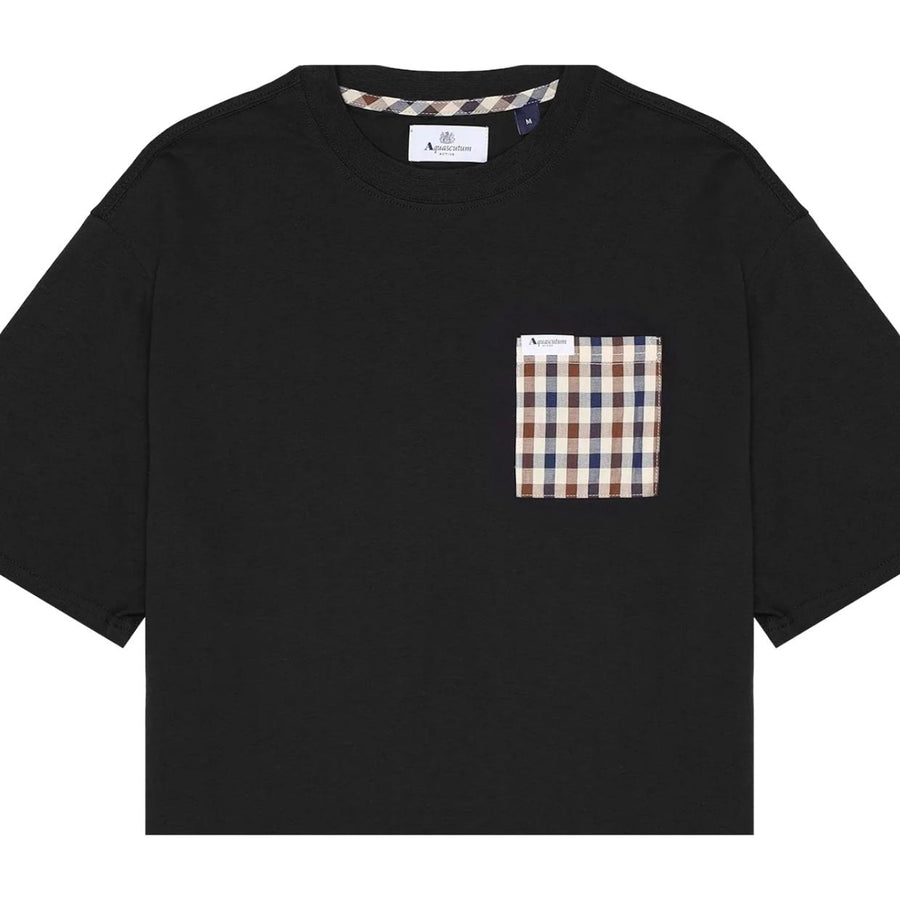 Aquascutum Active Iconic Pocket Black T-Shirt