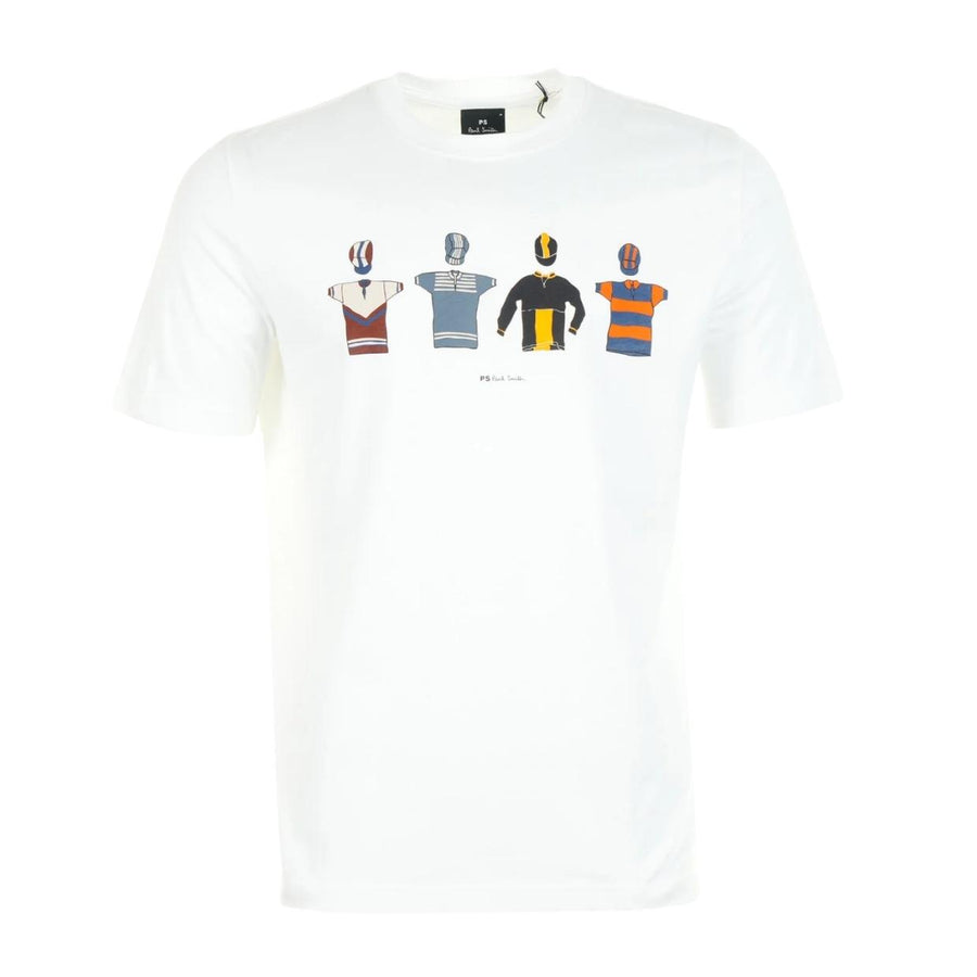 Paul Smith Regular Fit Cycle Jersey White T-Shirt