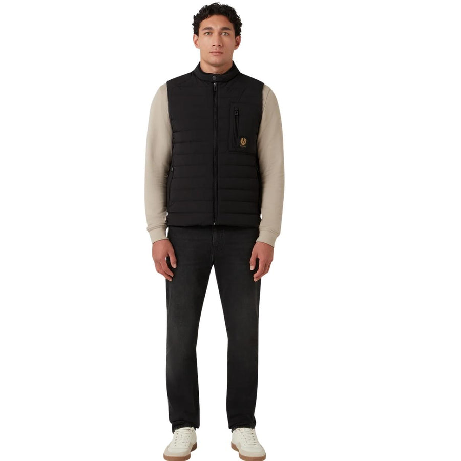 Belstaff Chassis Lightweight Stretch Down Black Gilet