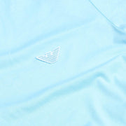 Emporio Armani Bodywear Embroidered Logo Patch Sky Blue T-Shirt