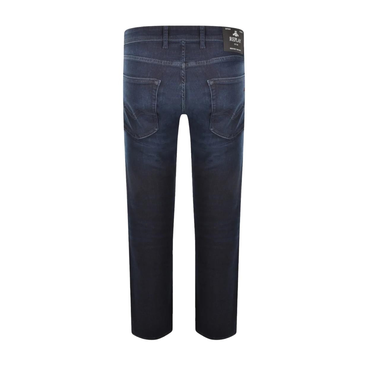 Replay Grover Straight Fit  Dark Indigo Denim Jeans