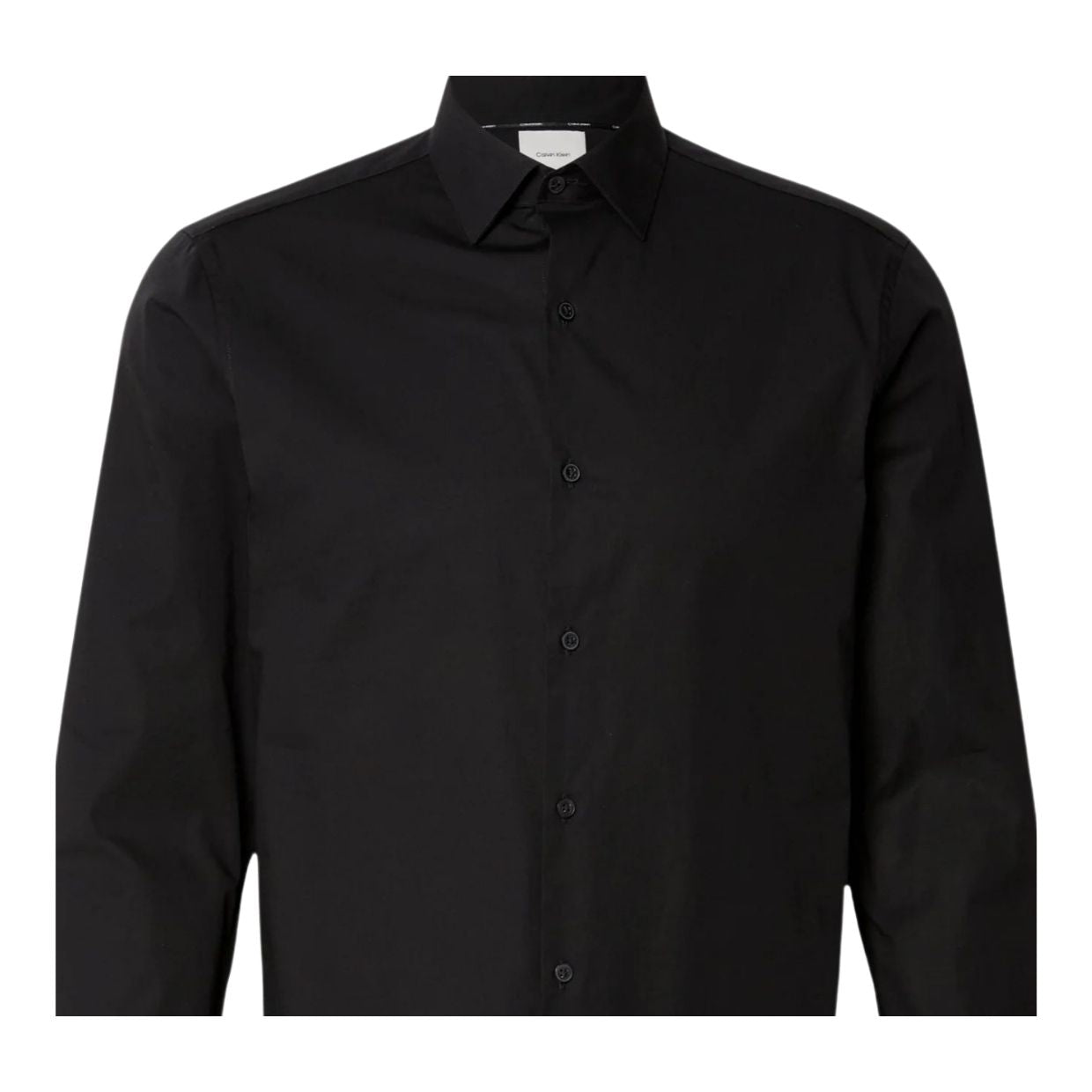Calvin Klein Slim Fit Stretch Poplin Black Shirt