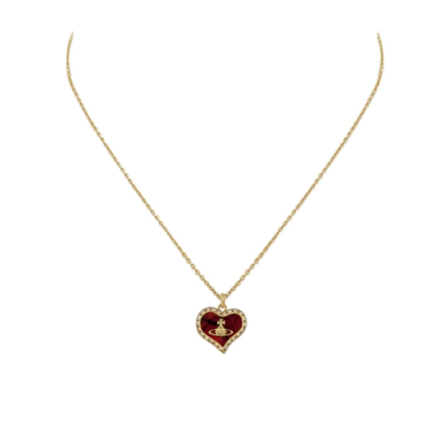 Vivienne Westwood Gold Copper Red Honey Crystal Petra Pendant
