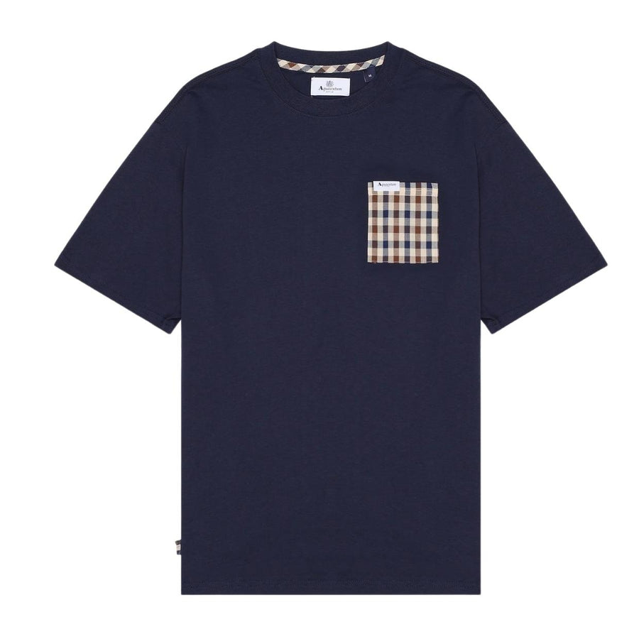Aquascutum Active Iconic Pocket Navy T-Shirt