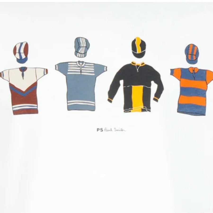Paul Smith Regular Fit Cycle Jersey White T-Shirt