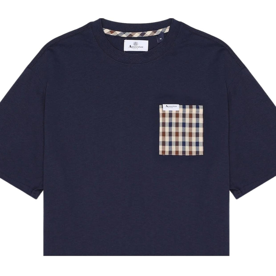 Aquascutum Active Iconic Pocket Navy T-Shirt
