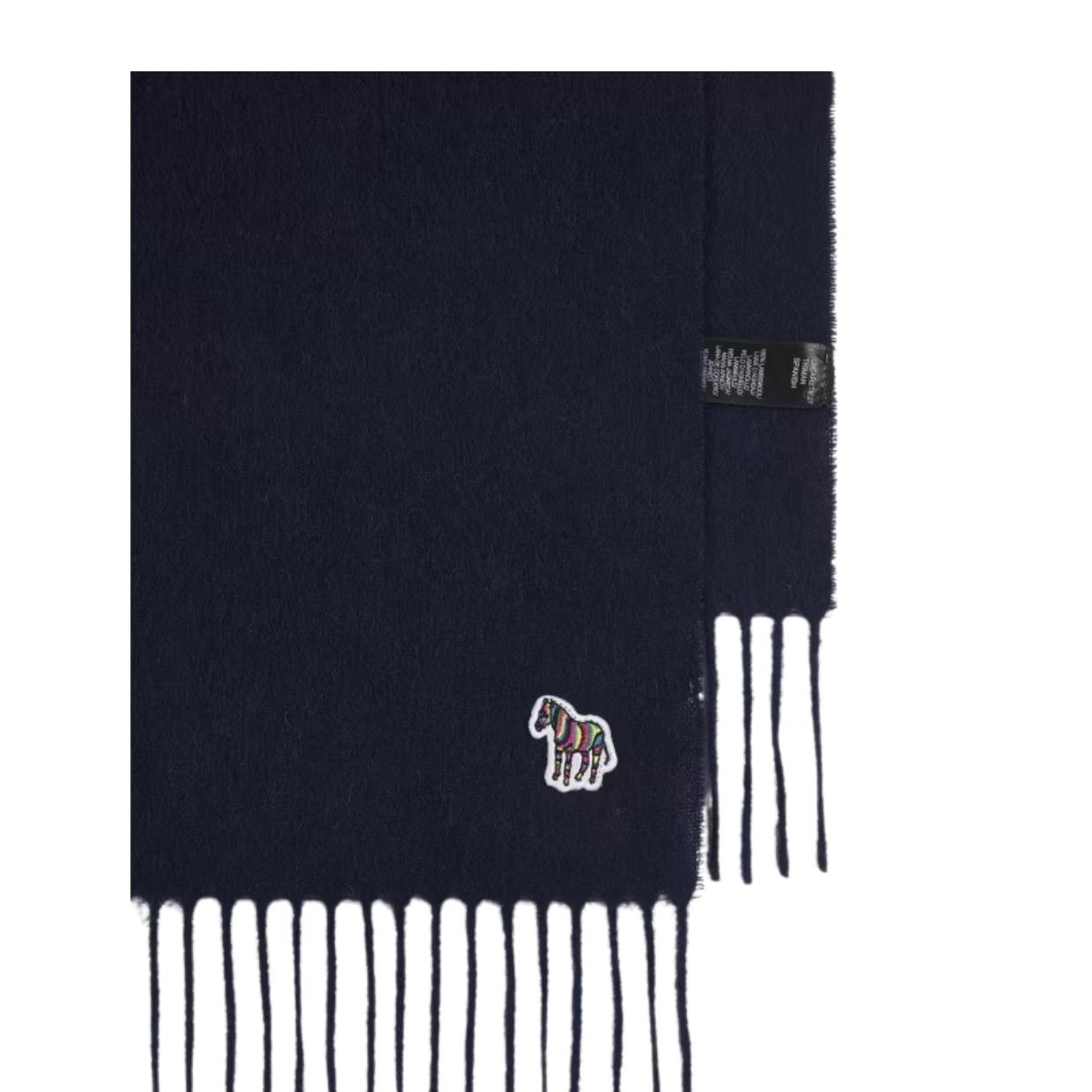 Paul Smith Zebra Navy Lambwool Scarf