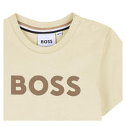 BOSS Baby Contrast Logo Short Sleeve Sand T-Shirt