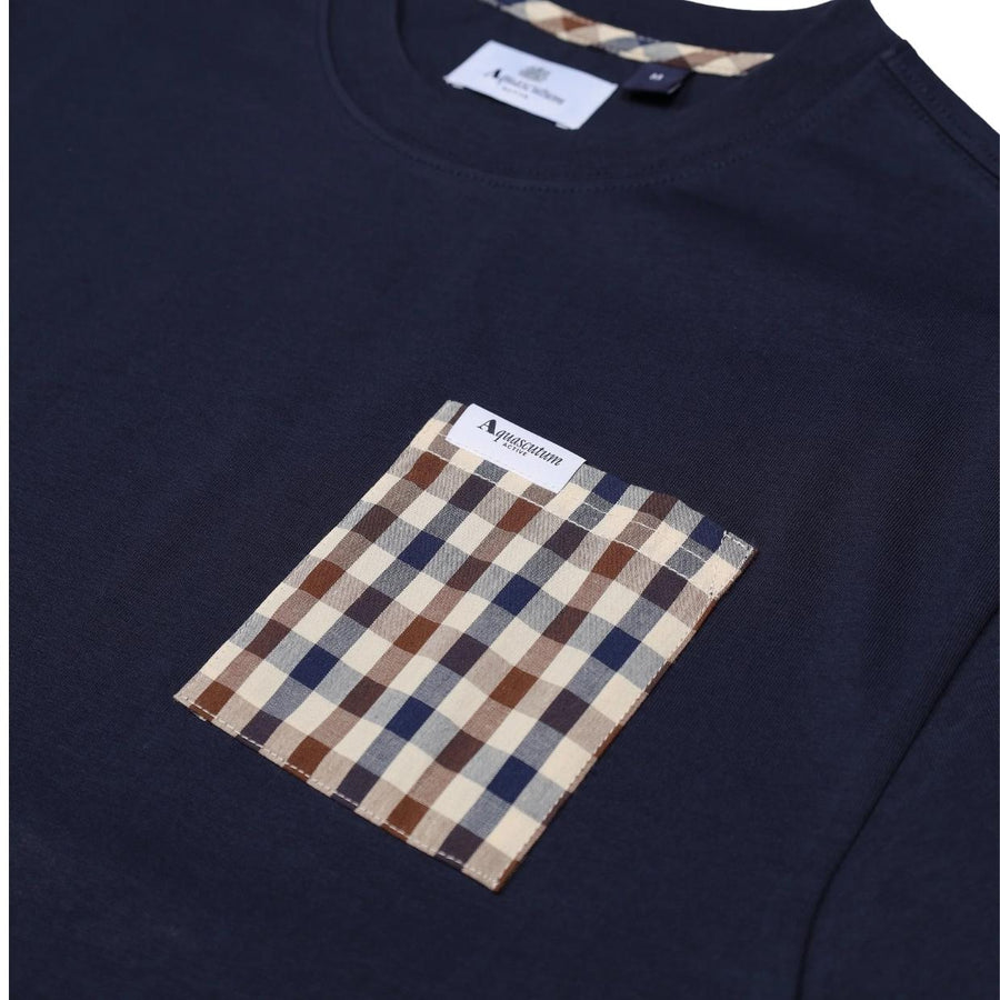 Aquascutum Active Iconic Pocket Navy T-Shirt