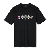 Paul Smith Multi-Coloured Skulls Line Up Black T-Shirt