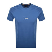 BOSS Slim Fit Printed Logo Blue T-Shirt