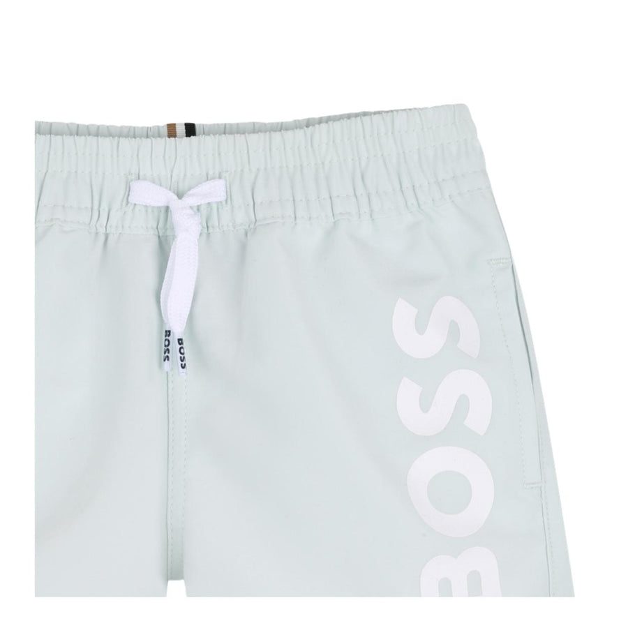 BOSS Baby Printed Logo Sprout Green Swim Shorts
