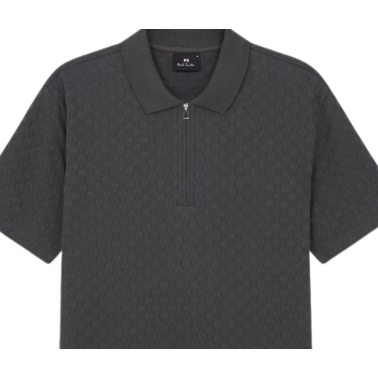 Paul Smith Grey Regular Fit Zip Polo Shirt