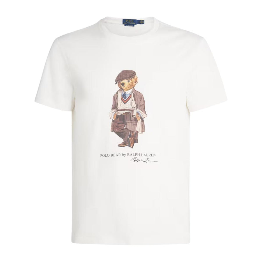 Polo Ralph Lauren Custom Slim Fit Polo Bear White T-Shirt