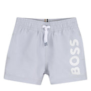 BOSS Baby Printed Logo Pale Blue Swim Shorts